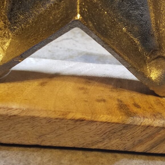 Star Table Accent.. Many Uses !!! Awards Decoration ..Solid wood base NIB - Picture 6 of 11